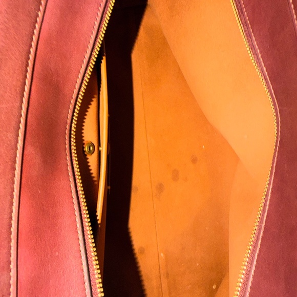 COACH, the Soft Empire 40 Leather Carryall Satchel Bag- Merlot - Picture 5 of 10